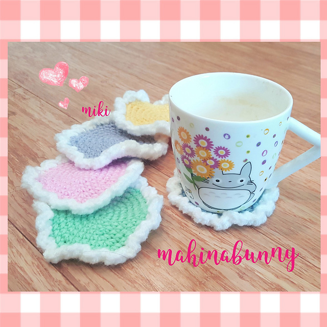 Snow Puff Pastel Coasters
