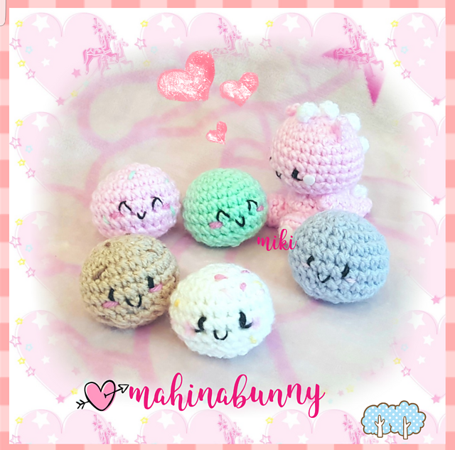 Cute Amigurumi Ice Cream Balls