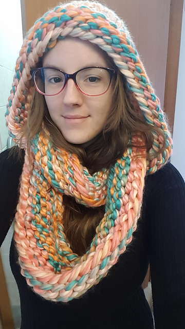 Looped Scarf Hood