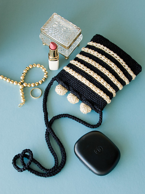 Cabled Stripes Purse