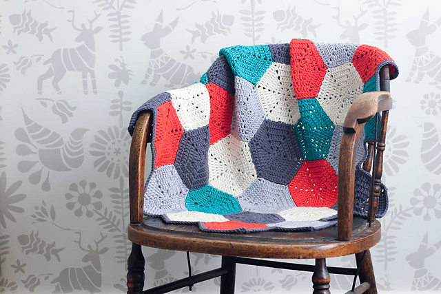 Happy Hexagons Afghan