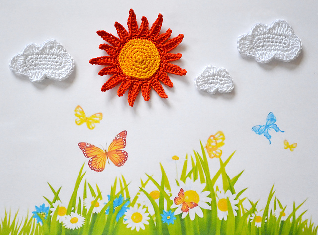 Sun and Clouds Applique