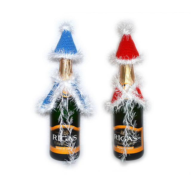 Santa & Mrs.Claus Bottle Cover