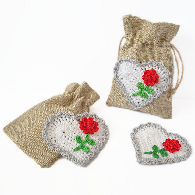 Heart and Rose Applique