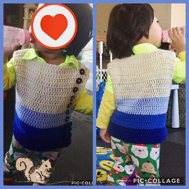 Fade to Blue Toddler Vest