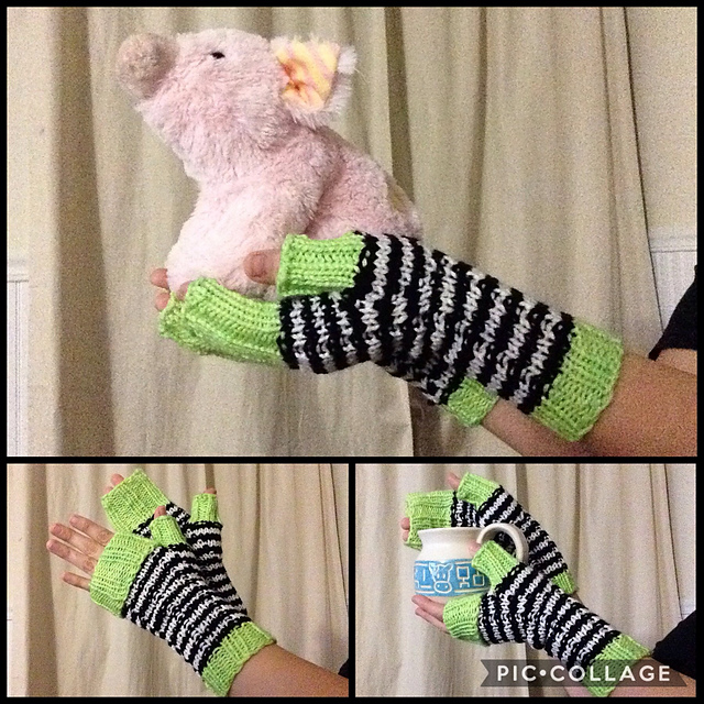 Knit Pop Fingerless Gloves