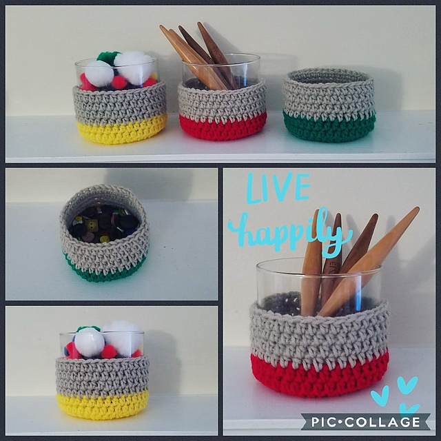 Dual Color Cozy or Yarn Bowl