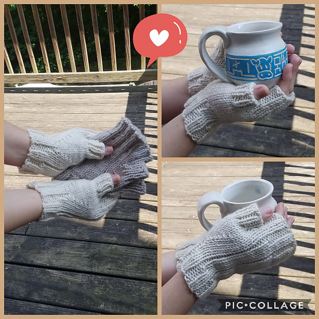 1-2-3 Fingerless Gloves