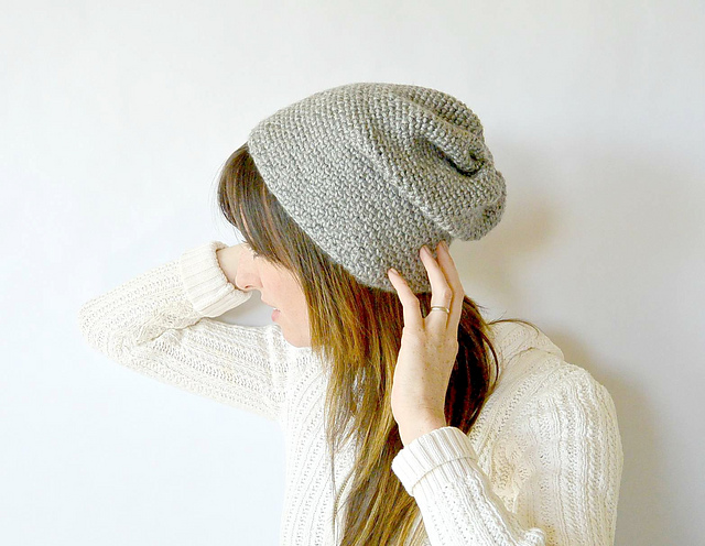 Woven Look Fave Slouch Beanie