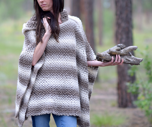 Oversized Hooded Poncho
