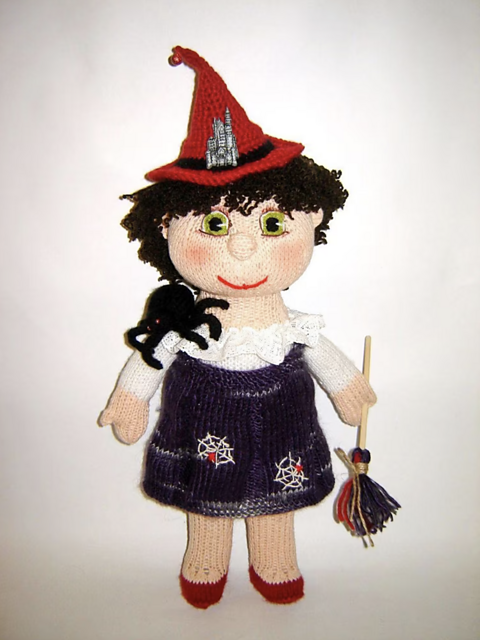 Set of knitted toys for Halloween