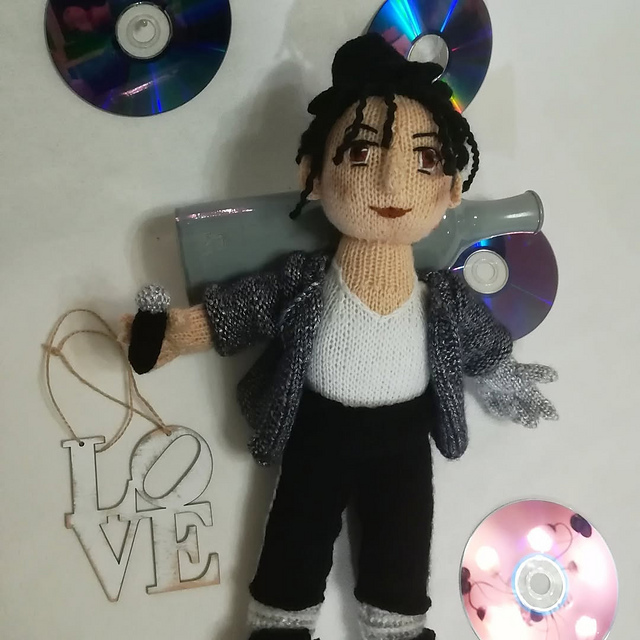 Knitted Michael Jackson Doll
