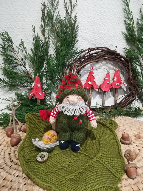 Knitted Forest Gnome