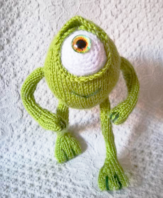 Knitted Monster Michael Wazowski