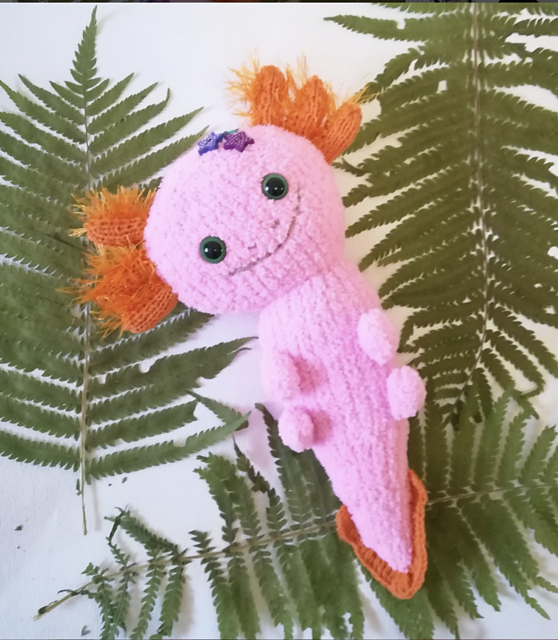 Knitted Axolotl Toy