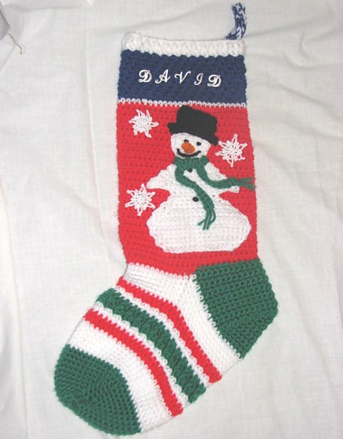 Snowman Stocking