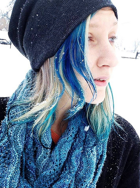 Arabella Feather-and-Fan Infinity Scarf