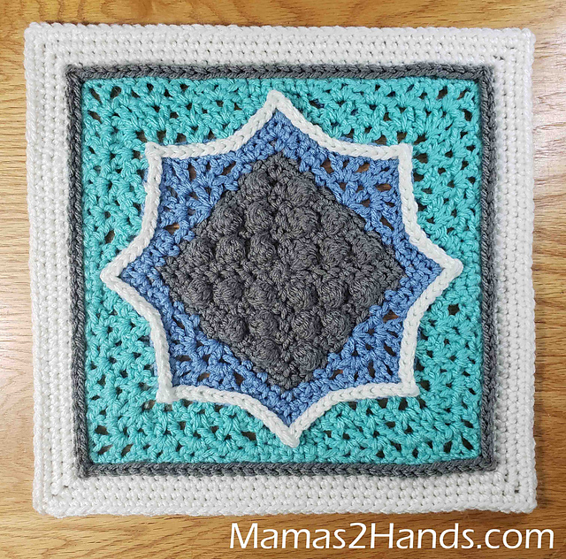 Pebbled Star Afghan Square