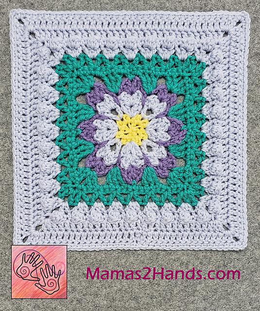 Clematis Garden Afghan Square