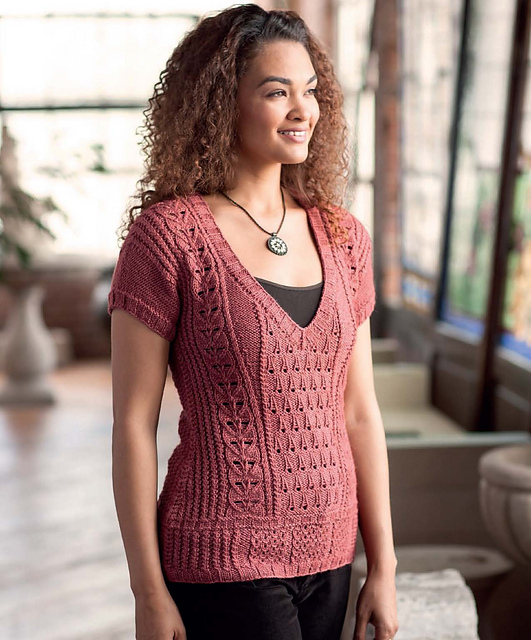 Textured V-Neck Top