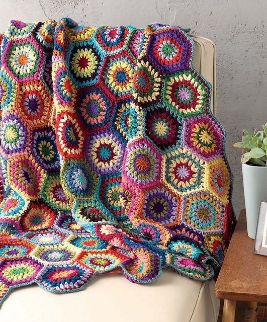 Happy Hexagons Throw