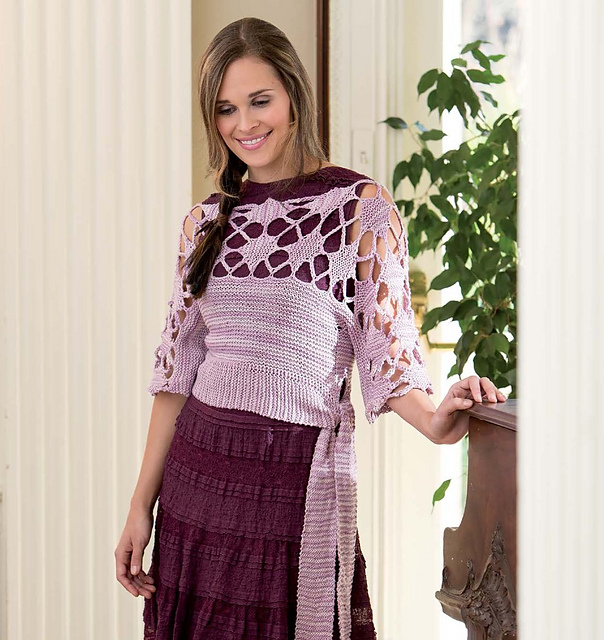 Lynnea Argyle-Lace Pullover