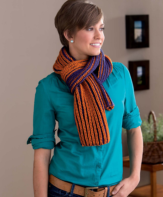 Brioche du Jour Ribbed Scarf