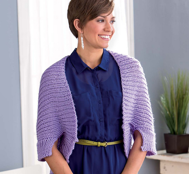Lovely in Lilac Ribbed Shrug