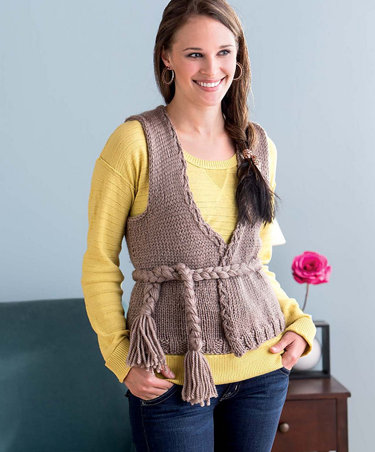 Braided Beauty Belted Vest