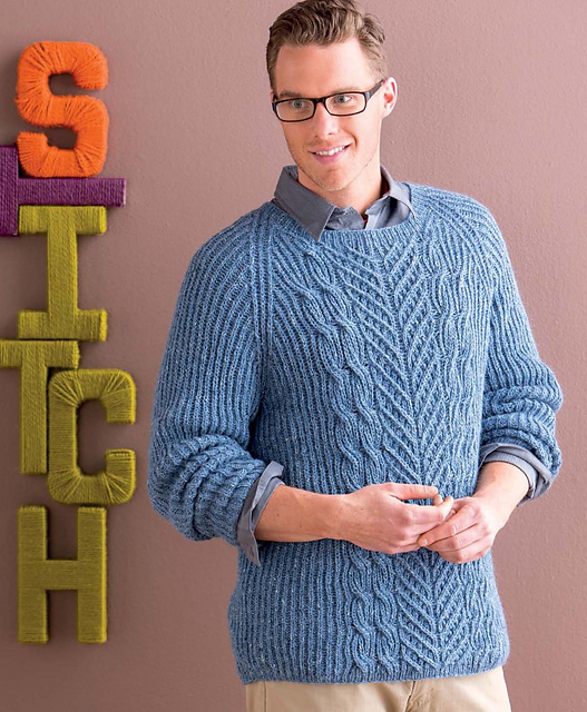 Men's Cabled Crewneck