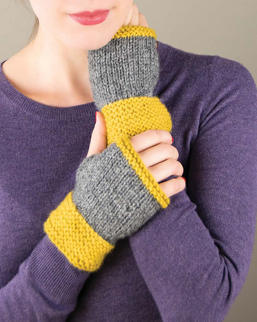 Cuffed Stockinette Mitts