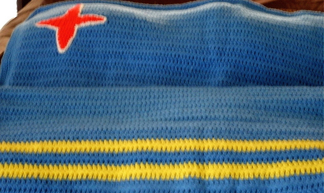 Star Of Aruba Flag Afghan