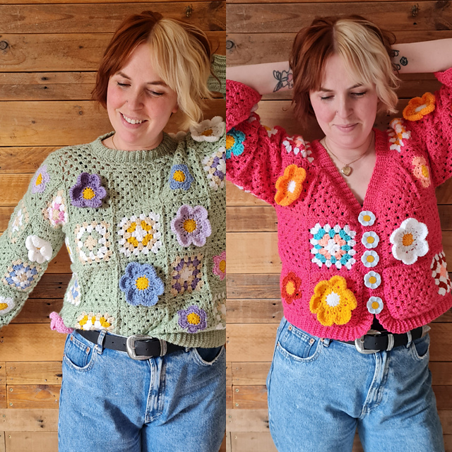 Ravelry: Blooming Lovely 2-in-1 Sweater and Cardi pattern by
