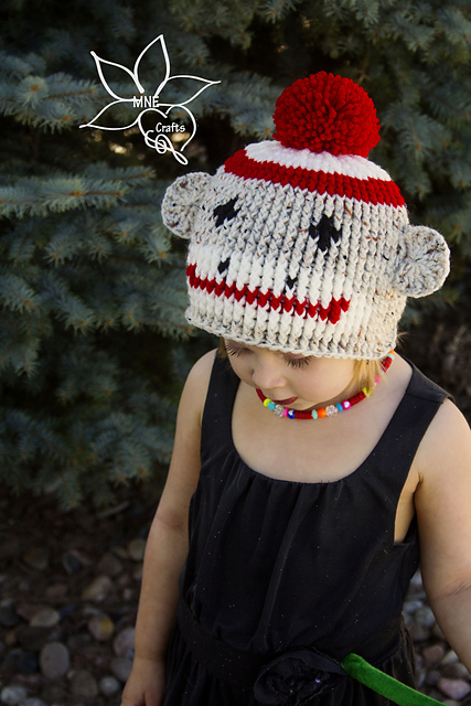 Sock Monkey Graph Hat
