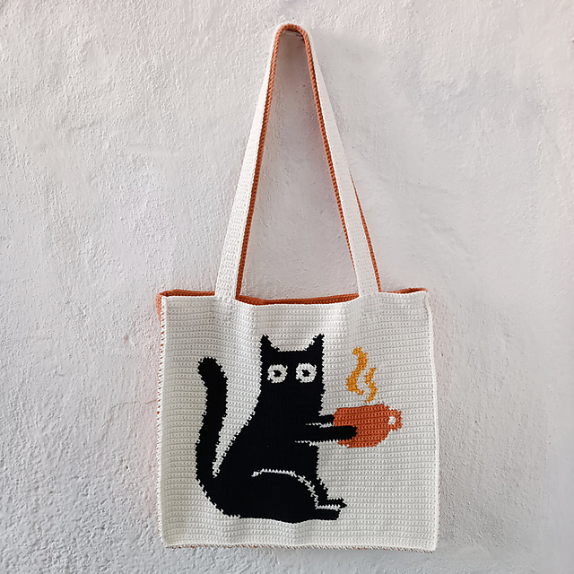 Cat With a Cup bag