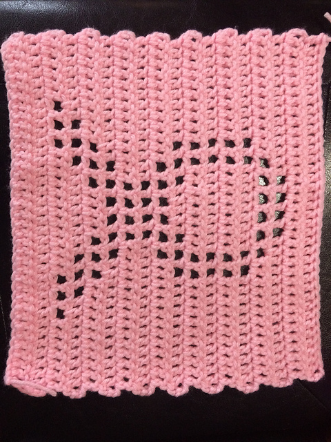 Ravelry: Awareness Ribbon Filet Square pattern by Morgyn Hinrichs
