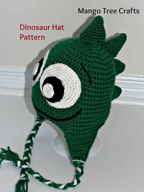 Friendly Dinosaur Crochet Hat