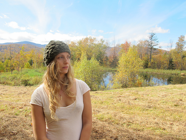 Sideways Cable Hat