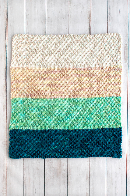Simple Bulky Moss Stitch Baby Blanket