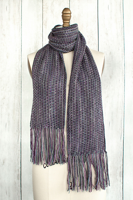 Fringed Violet Scarf