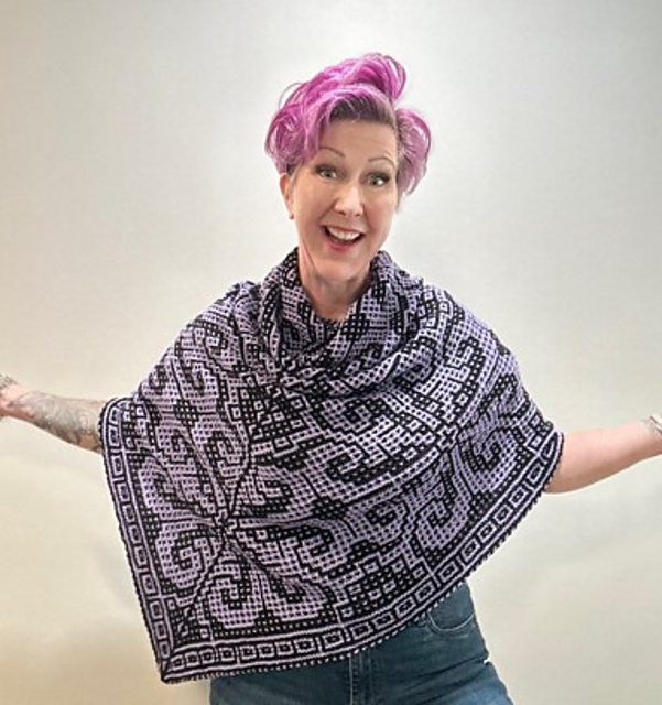 Whimsy Bloom Mosaic Shawl