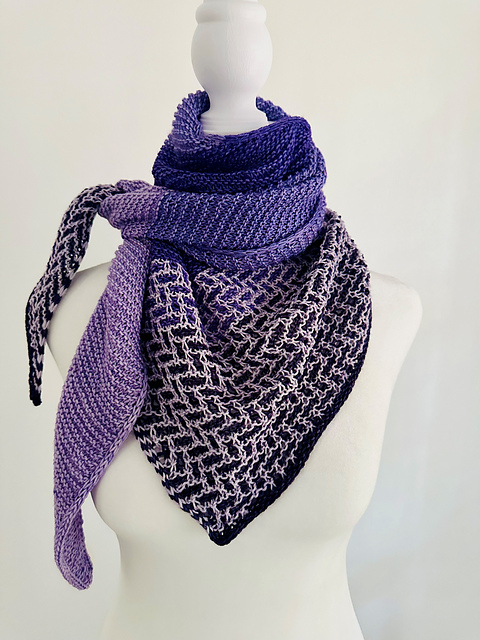 Gradient Mosaic Shawl
