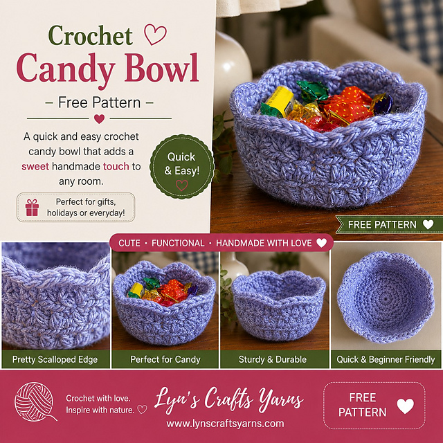 Candy Bowl (from scrap yarn)