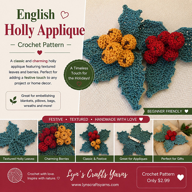 English Holly Applique
