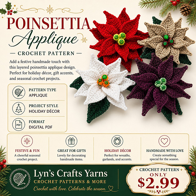 Poinsettia Applique