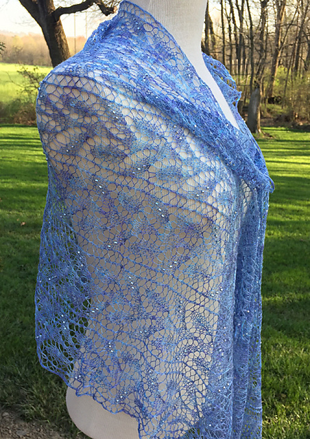 Sweet Pea Beaded Lace Wrap