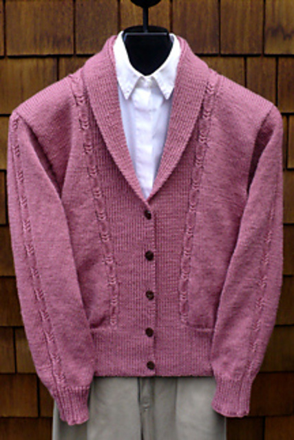 Cabled Shawl Collar
