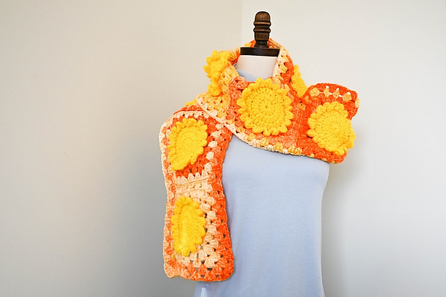 Sunshine Squares Scarf