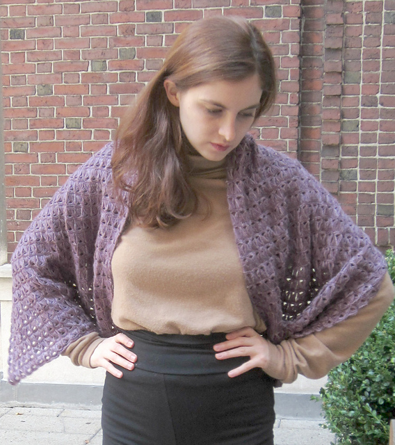 Quadrilateral, a Broomstick Lace Shawl