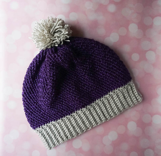 Herringbone Slouchy Beanie
